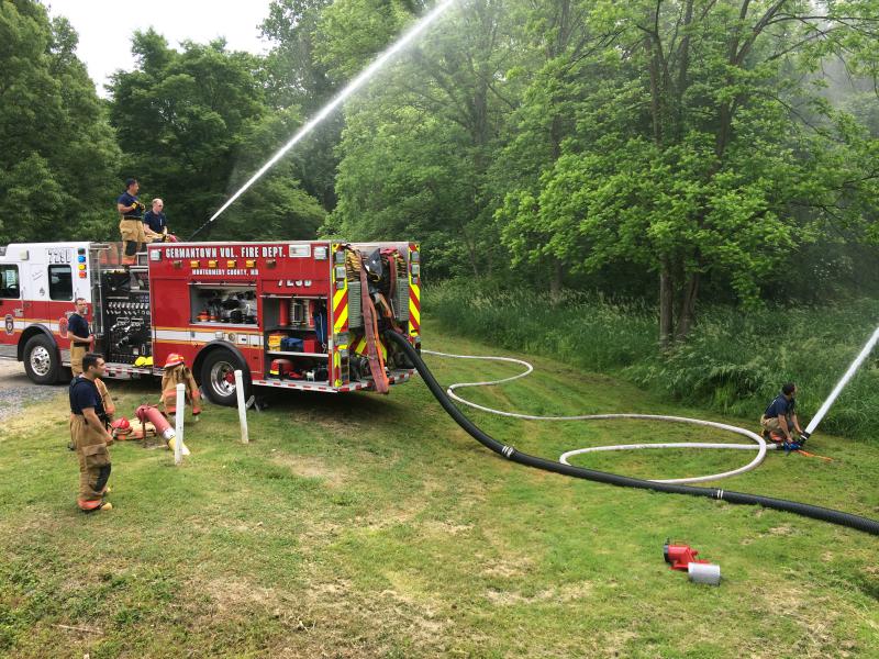 Drafting and flowing 1000+ gpm from blitzfire and deck gun