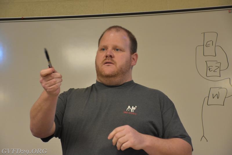 President Hermanson is trying to make a point at the May membership meeting